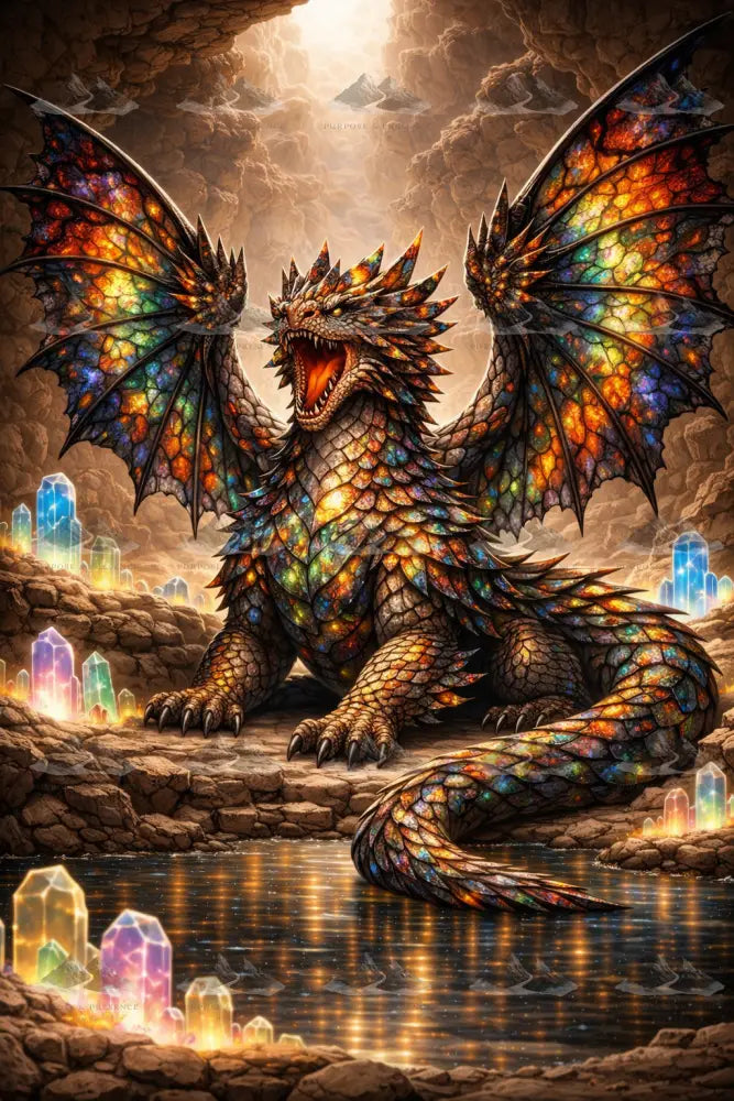 Chromalith, Shardscale Sovereign Digital Poster - Digital Download