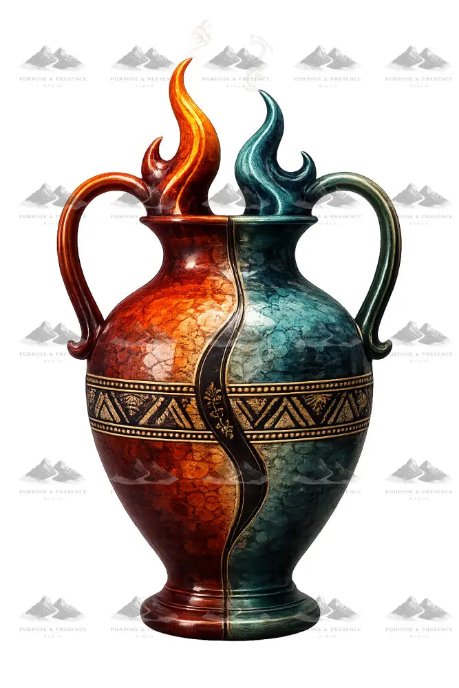 Dual Flame Amphora, Fusion Pottery | Cerâmica de Fusão Sticker