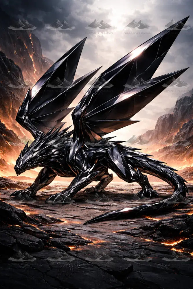 Noctyrex, Shardscale Sovereign Digital Poster - Digital Download