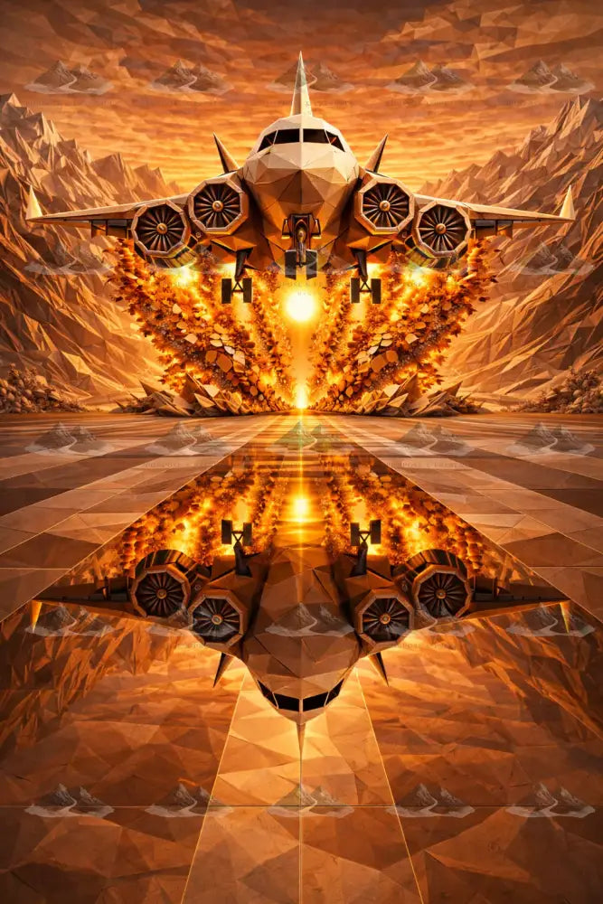 Origami Jet Ascension / Origami Ascensão do Jato / Origami Ascenso del Jet Digital Artwork