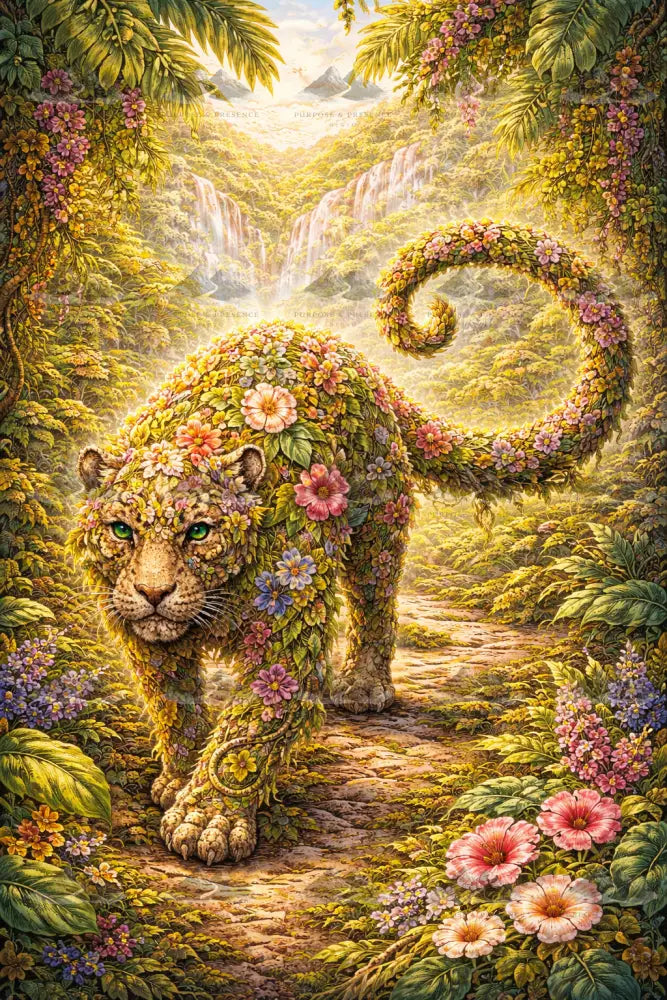 Panther Botanimal, Digital Poster Digital Download
