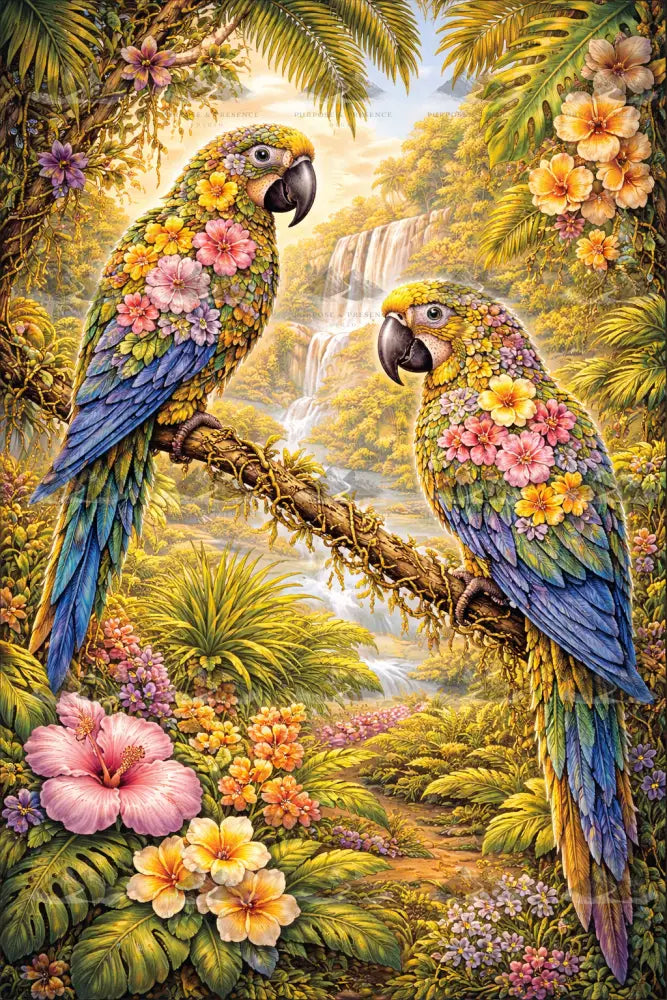 Parrots Botanimal, Digital Poster Digital Download