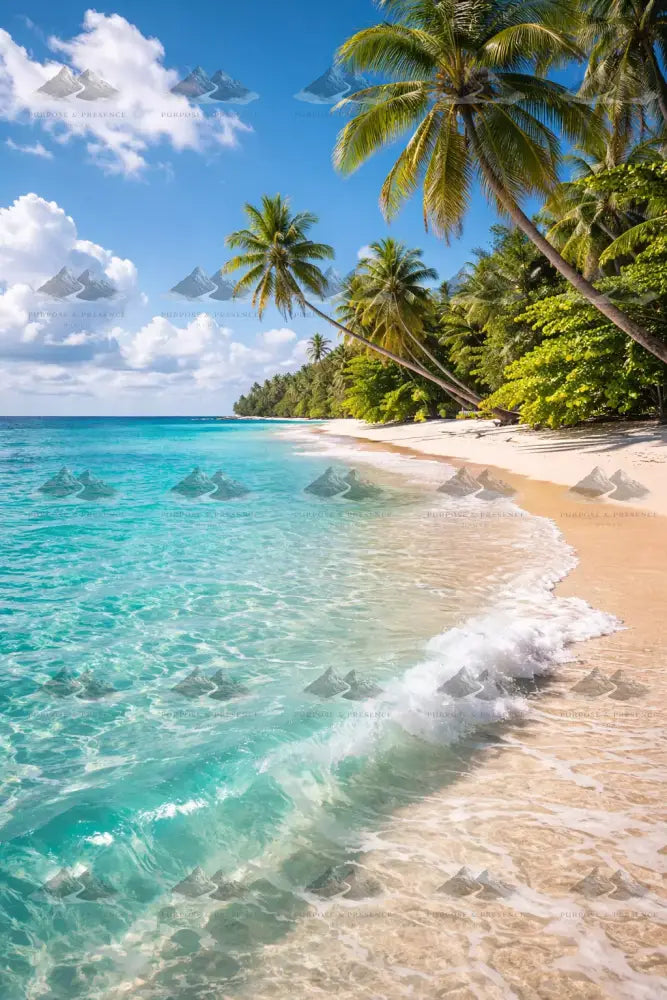 Tropical Turquoise Beach / Praia Tropical Turquesa / Playa Tropical Turquesa Digital Artwork